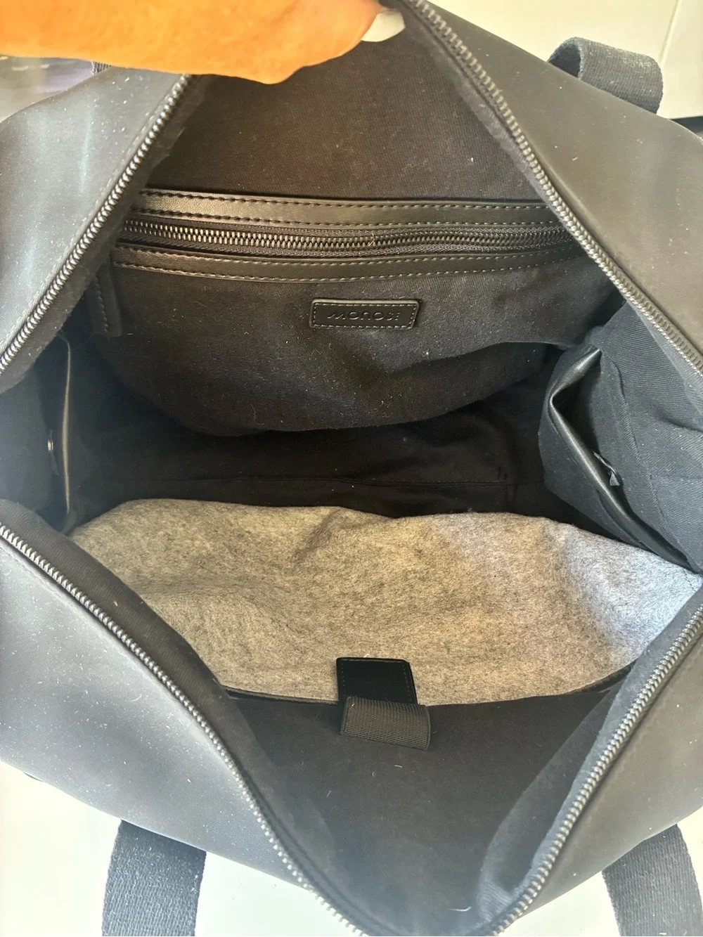 Motosh Black Nylon Duffel Bag for Men - Travel & Everyday